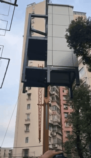 楊浦區加裝電梯_成品井道整體吊裝技術_室外升降貨梯如何制作安裝